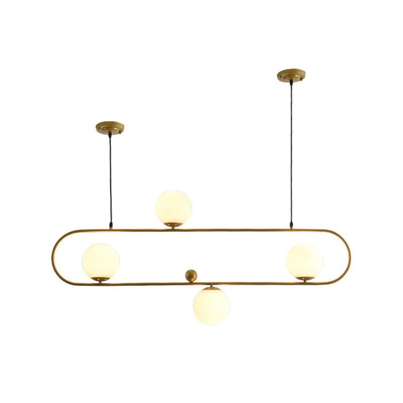 Glass Ball Shape Chandelier Light Modern Style Multi Lights Chandelier Light Fixture