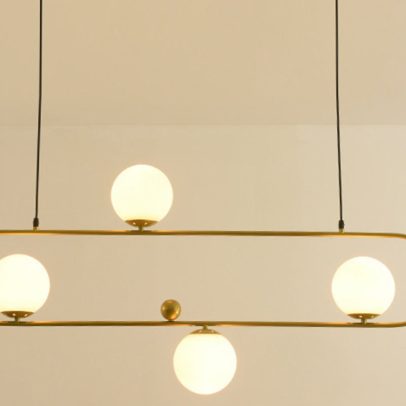 Glass Ball Shape Chandelier Light Modern Style Multi Lights Chandelier Light Fixture