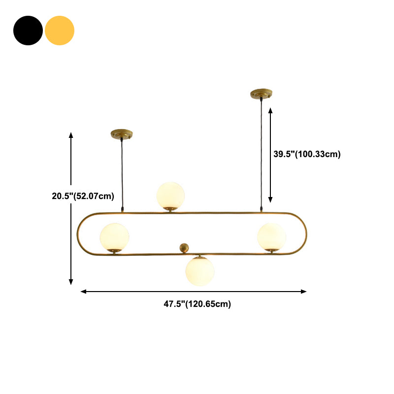 Glass Ball Shape Chandelier Light Modern Style Multi Lights Chandelier Light Fixture
