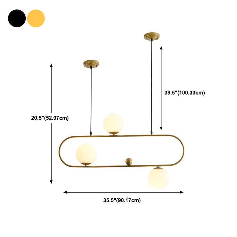 Glass Ball Shape Chandelier Light Modern Style Multi Lights Chandelier Light Fixture