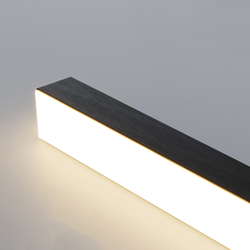 Black LED Island Light Modern Style Island Hanging Lamp with Acrylic Shade for Dining Room