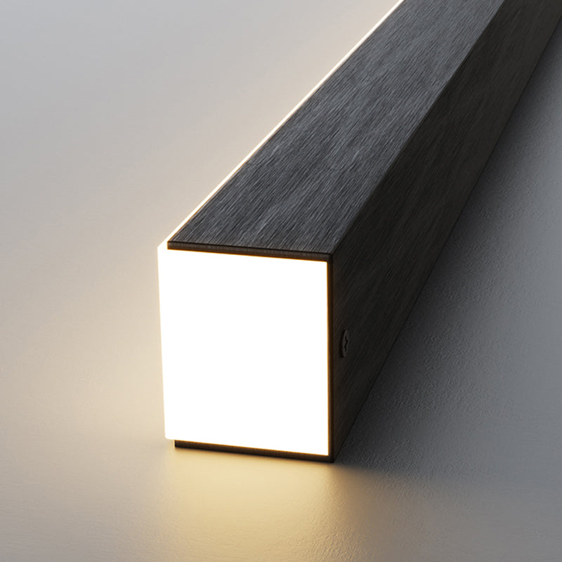 Black LED Island Light Modern Style Island Hanging Lamp with Acrylic Shade for Dining Room