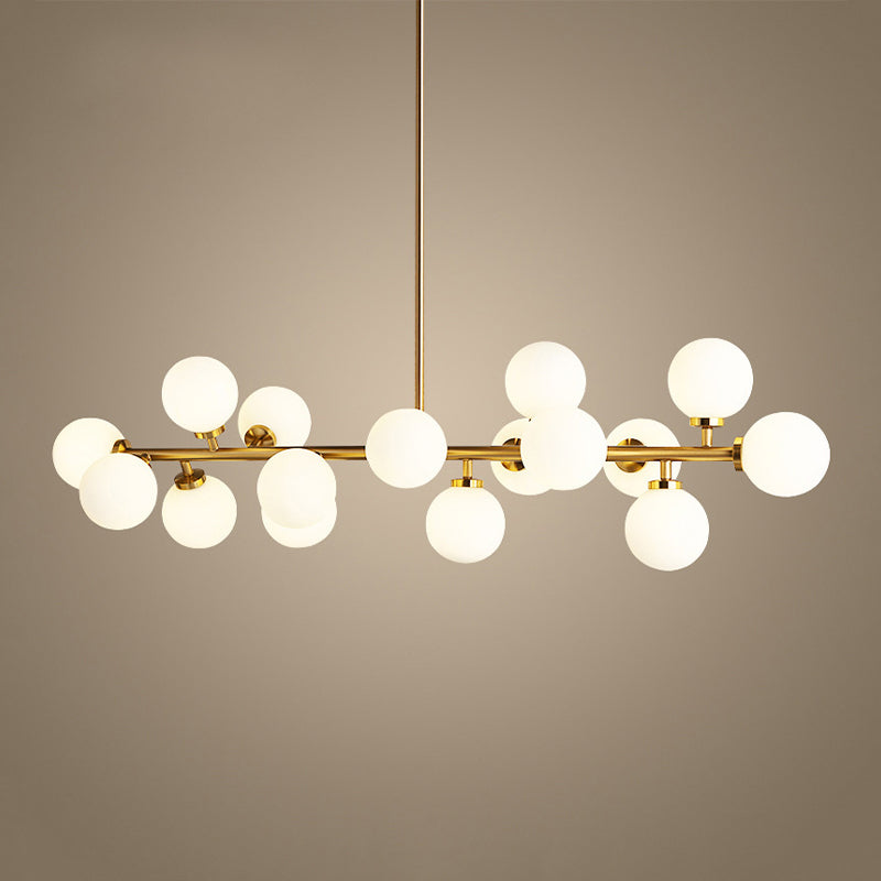 Ball Shape Glass Chandelier Light Modern Style 16 Lights Chandelier Light Fixture
