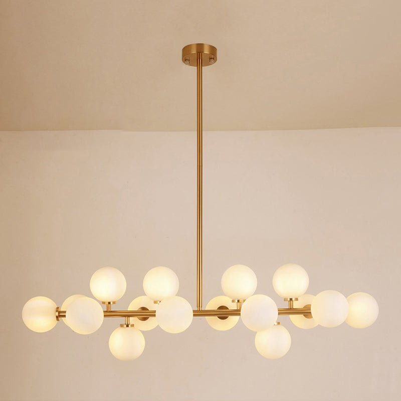 Ball Shape Glass Chandelier Light Modern Style 16 Lights Chandelier Light Fixture