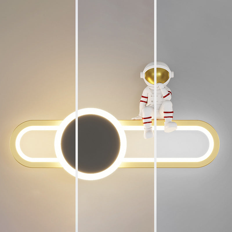 Nordic Metallic Wall Light Creative LED Wall Light Sconce for Kids' Room