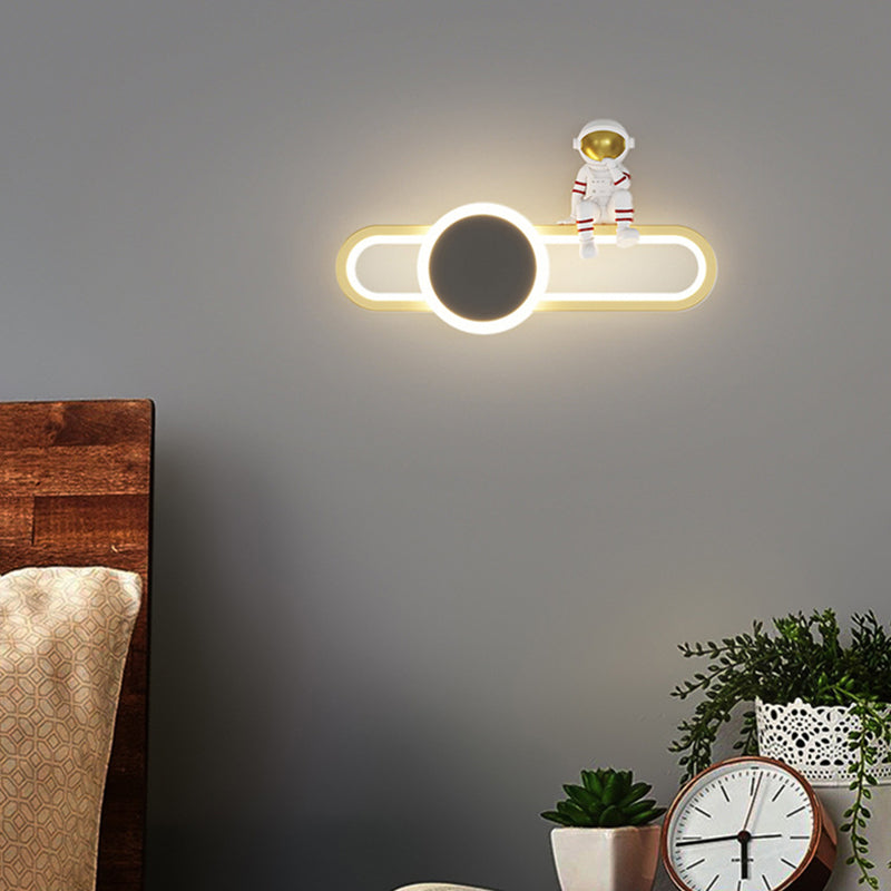 Nordic Metallic Wall Light Creative LED Wall Light Sconce for Kids' Room
