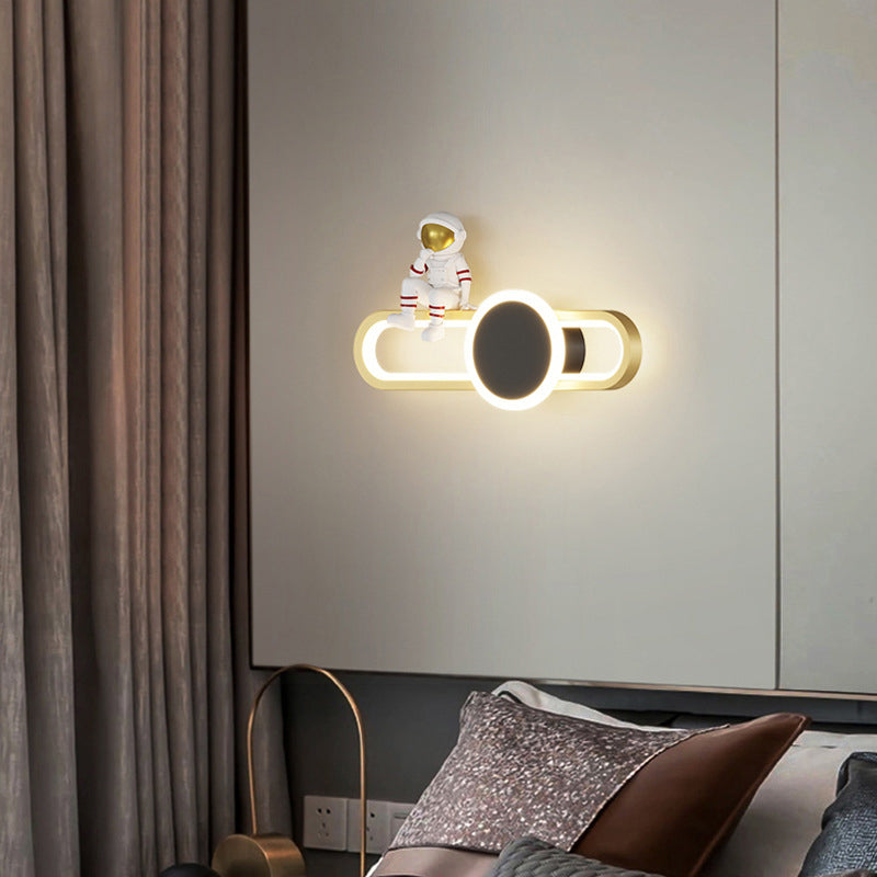 Nordic Metallic Wall Light Creative LED Wall Light Sconce for Kids' Room