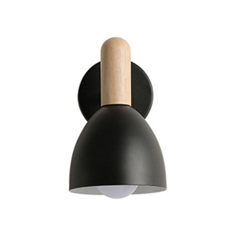 Nordic Style Iron Wall Mount Light Bell Shape Colorful Wall Lamp for Living Room