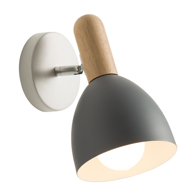 Nordic Style Iron Wall Mount Light Bell Shape Colorful Wall Lamp for Living Room