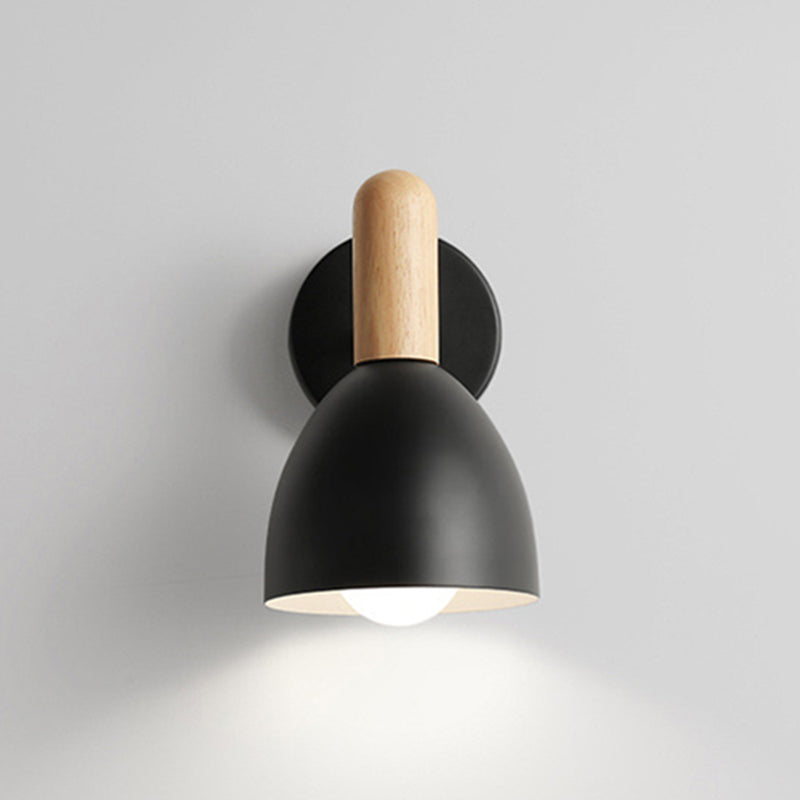 Nordic Style Iron Wall Mount Light Bell Shape Colorful Wall Lamp for Living Room