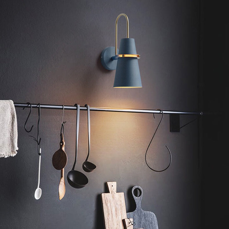 Nordic Style Iron Wall Mount Light Cylinder Shape Colorful Wall Lamp for Living Room