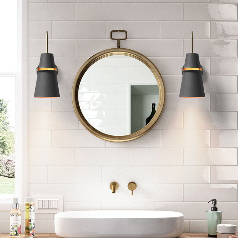 Nordic Style Iron Wall Mount Light Cylinder Shape Colorful Wall Lamp for Living Room