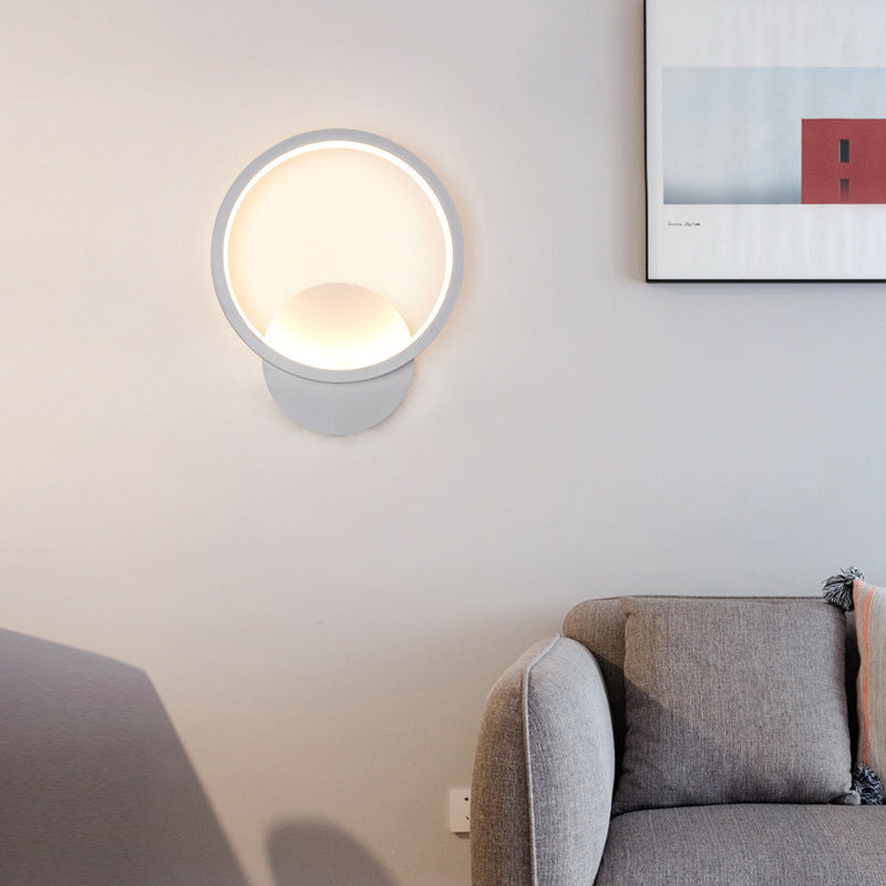 Modern Round Wall Light Simple LED Wall Light Sconce for Bedroom