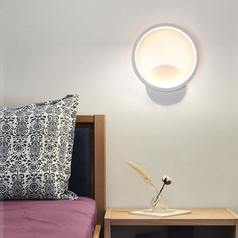 Modern Round Wall Light Simple LED Wall Light Sconce for Bedroom