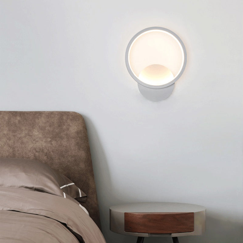 Modern Round Wall Light Simple LED Wall Light Sconce for Bedroom