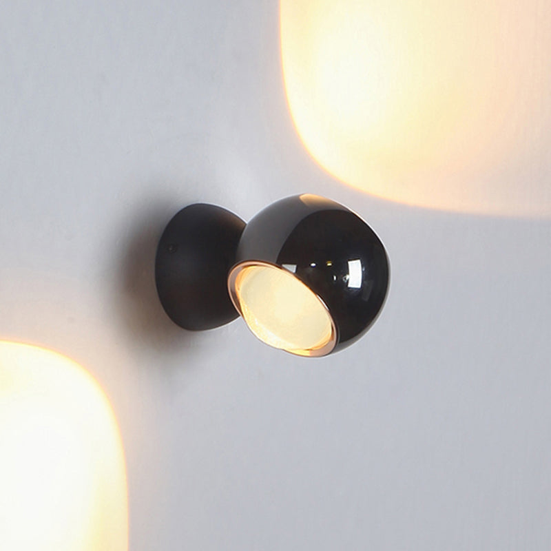 Modern Simple Aluminum Wall Light Circle Shape Rotatable Wall Lamp for Living Room
