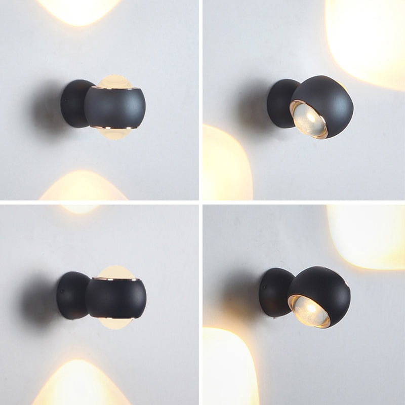 Modern Simple Aluminum Wall Light Circle Shape Rotatable Wall Lamp for Living Room