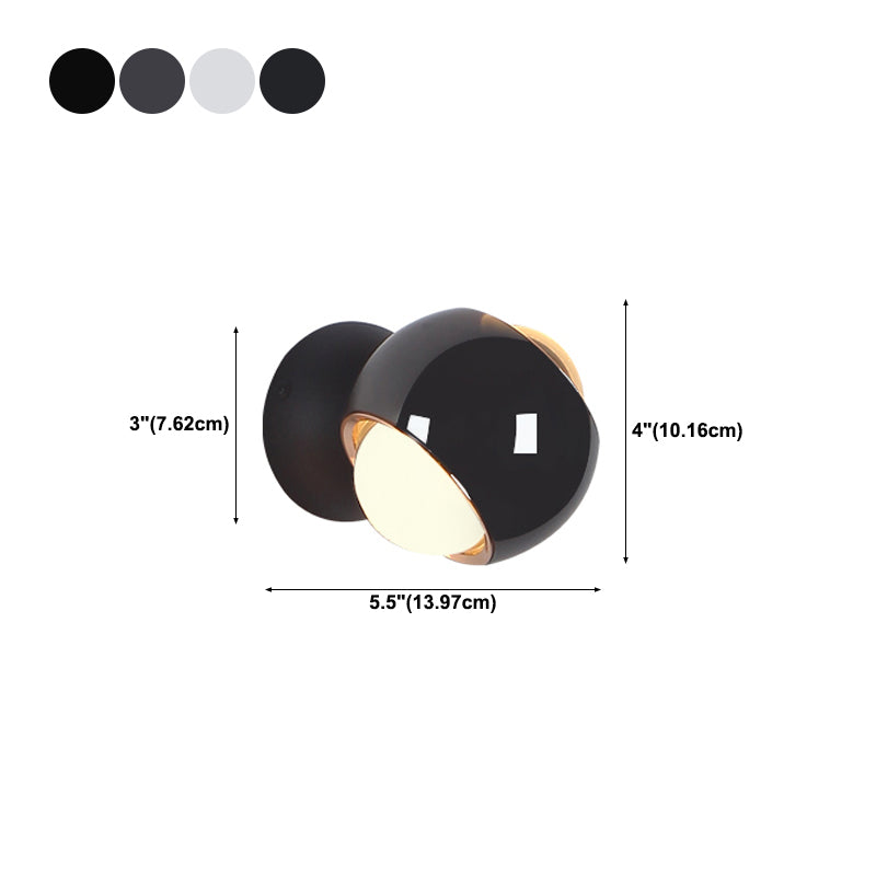 Modern Simple Aluminum Wall Light Circle Shape Rotatable Wall Lamp for Living Room