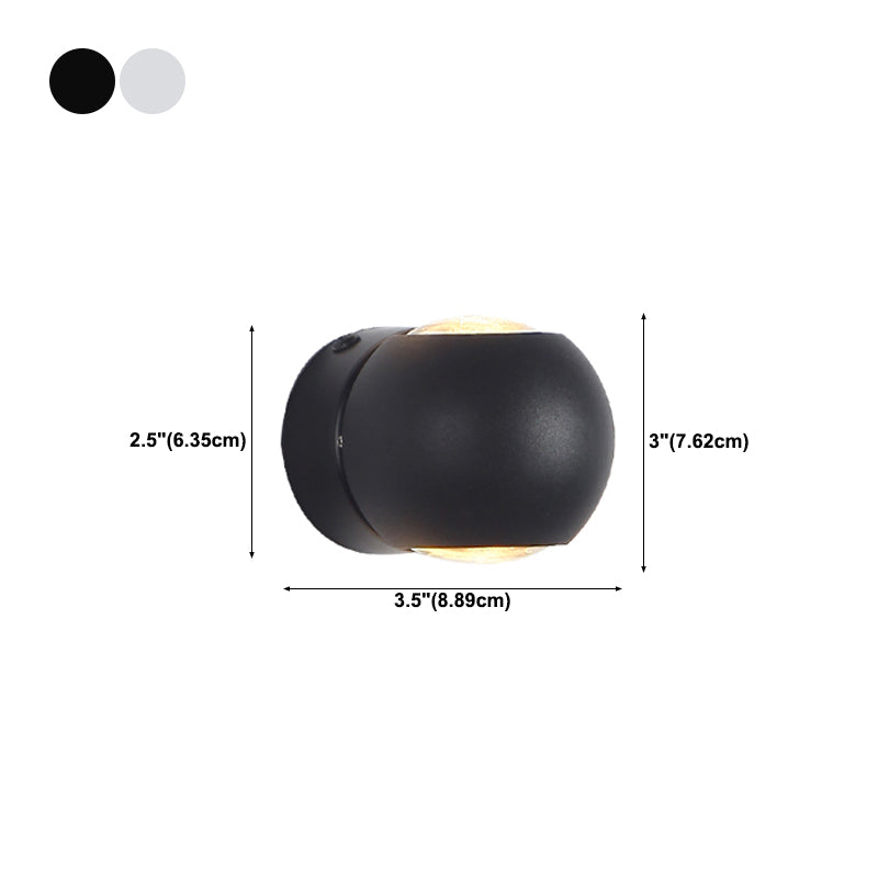 Modern Simple Aluminum Wall Light Circle Shape Rotatable Wall Lamp for Living Room