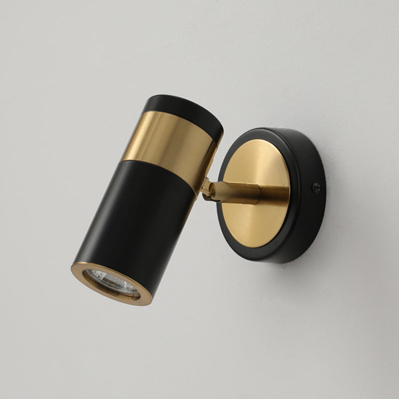 Modern Simple Metal Wall Light Cylinder Shape Rotatable Wall Lamp for Living Room