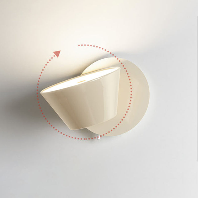 Modern Simple Metal Wall Light Cone Shape Rotatable Wall Lamp for Living Room