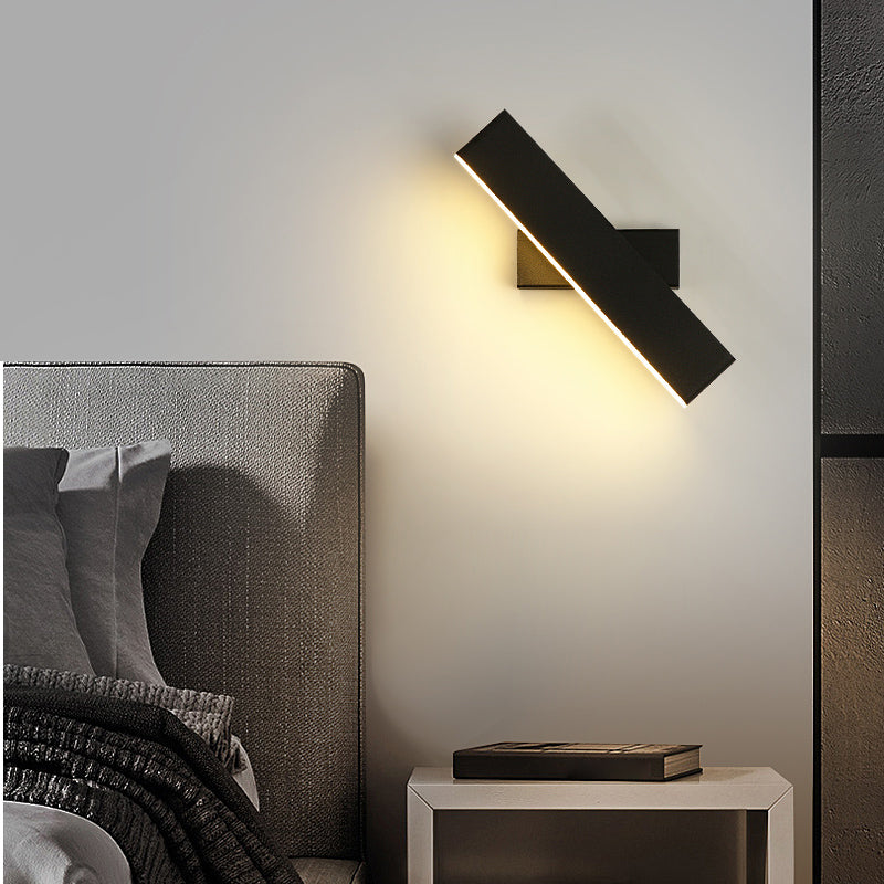 Nordic Style Metal Wall Light Rectangle Shape Rotatable Wall Lamp for Living Room