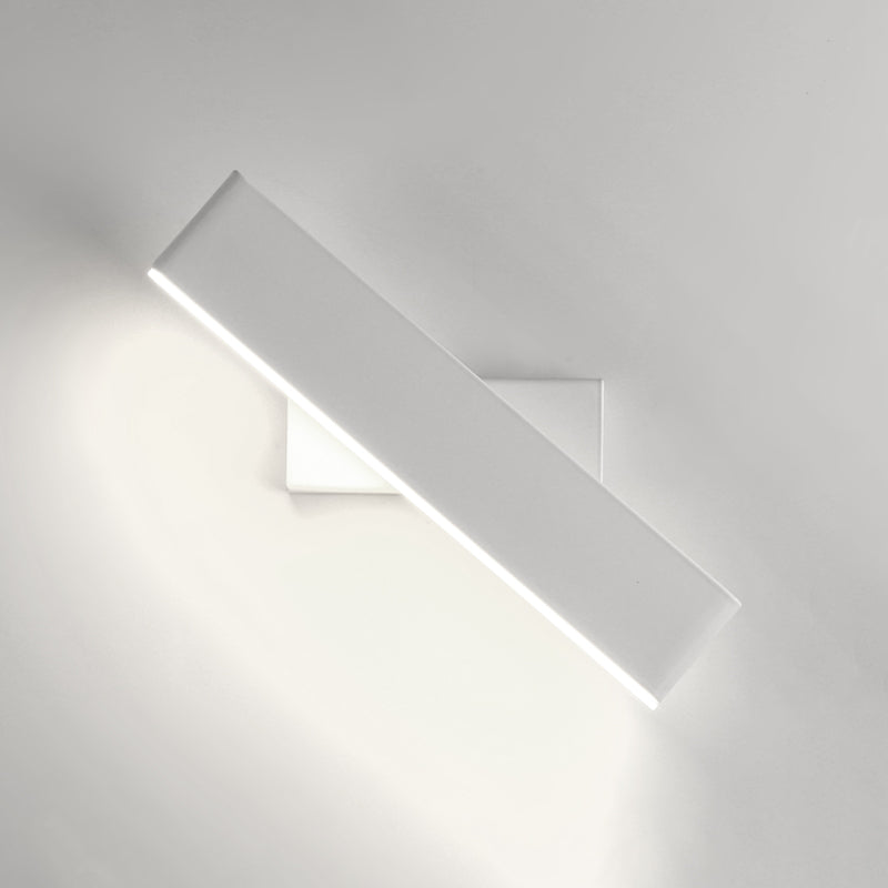 Nordic Style Metal Wall Light Rectangle Shape Rotatable Wall Lamp for Living Room