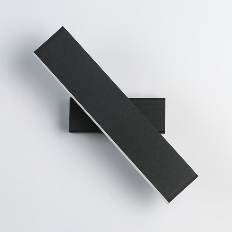 Nordic Style Metal Wall Light Rectangle Shape Rotatable Wall Lamp for Living Room