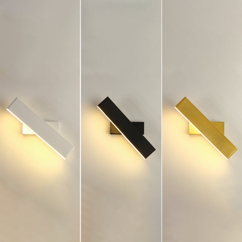 Nordic Style Metal Wall Light Rectangle Shape Rotatable Wall Lamp for Living Room