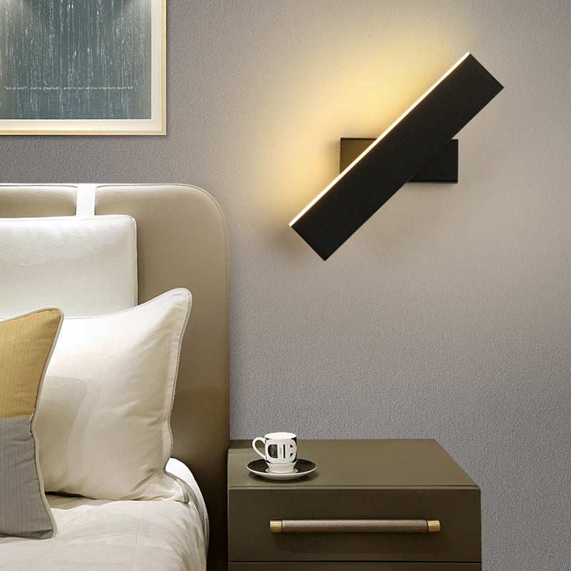 Nordic Style Metal Wall Light Rectangle Shape Rotatable Wall Lamp for Living Room