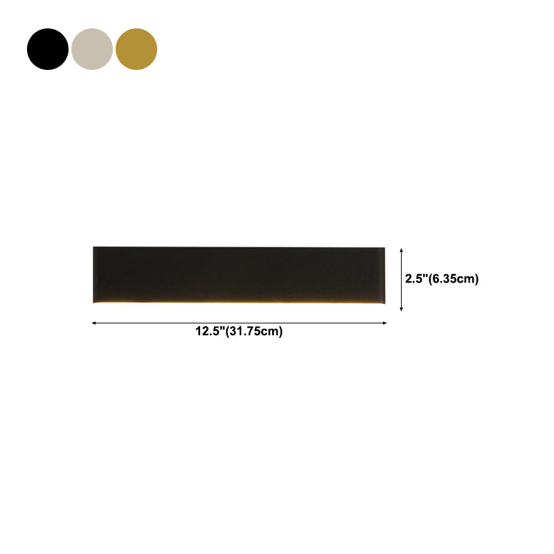 Nordic Style Metal Wall Light Rectangle Shape Rotatable Wall Lamp for Living Room