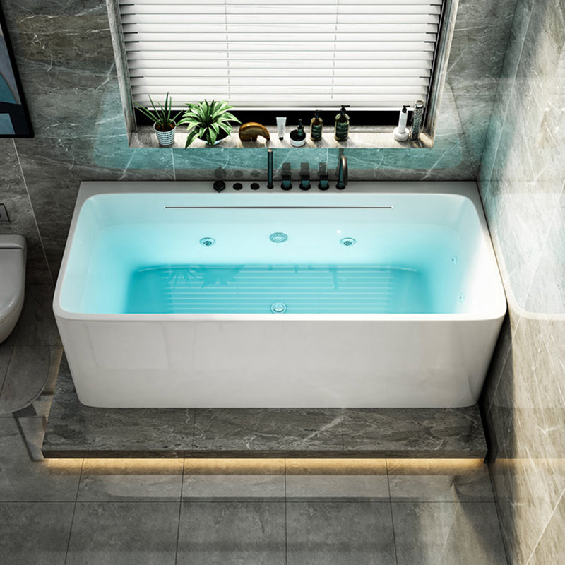 Modern Rectangular Alcove Bath Tub Acrylic Bath Tub for Home