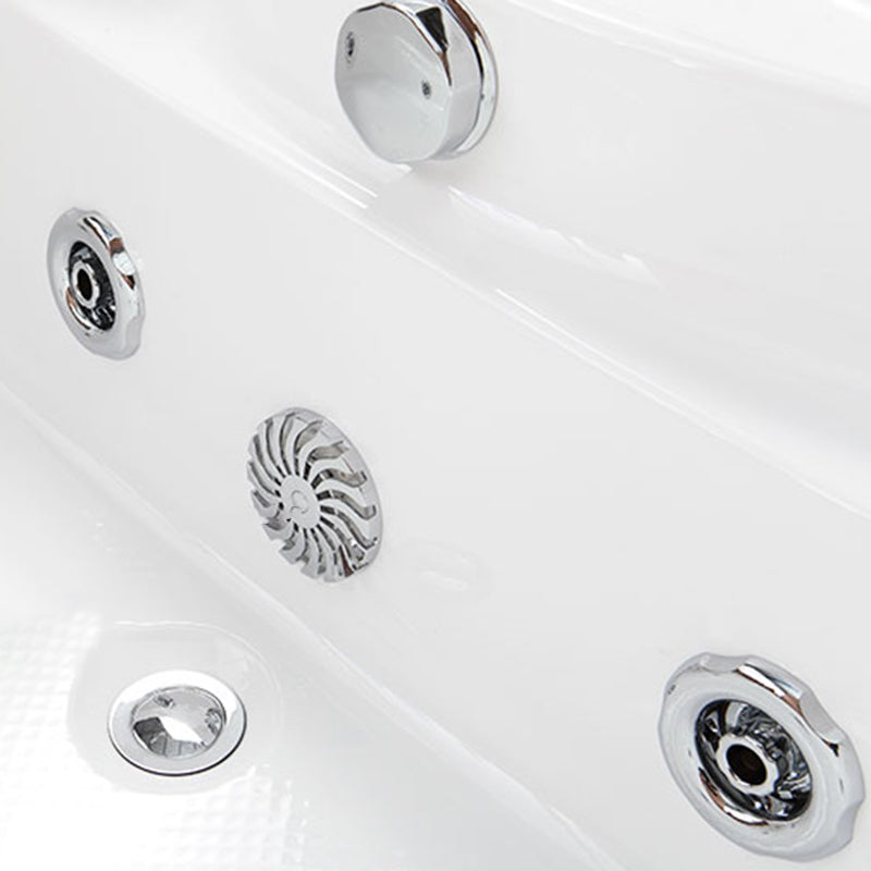 Bathroom Corner Bath Tub Acrylic Modern Bathtub with Drain and Overflow Trim