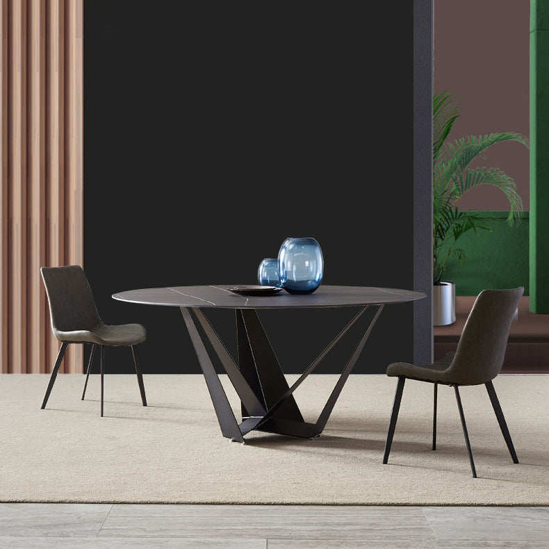 Modern Style Round Stone Table Set 1/2/3/4/7 Pieces Dining Set for Kitchen