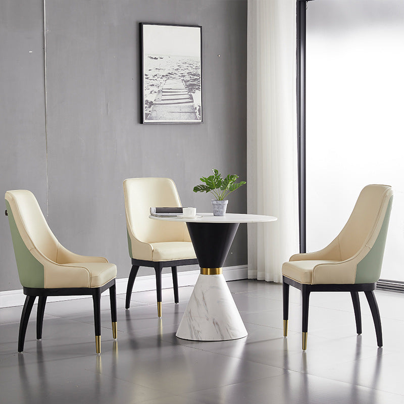 Modern Style Sintered Stone Dining Set Round 1/4/5 Pieces Dining Set for Home Use