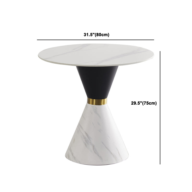 Modern Style Sintered Stone Dining Set Round 1/4/5 Pieces Dining Set for Home Use