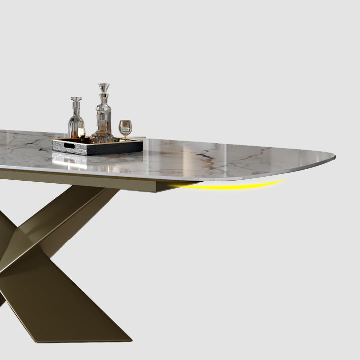 Luxurious 1/2/4/5 Pieces Rectangle Dining Set Sintered Stone Top Dinette Table Set