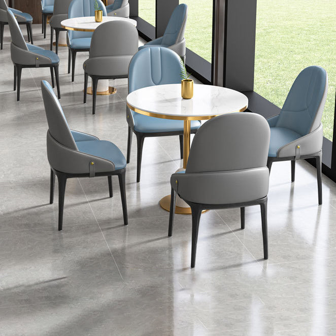 Glam Style Faux Marble Dining Set Round 1/4/5 Pieces Dining Set