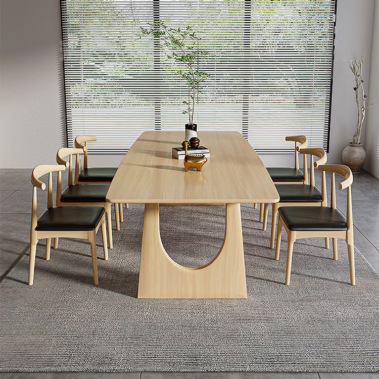 1/2/4/5/7 Pieces Rectangle Dining Set Solid Wood Dining Table with Wooden Chairs