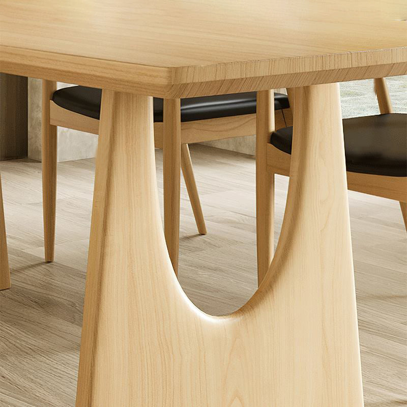 1/2/4/5/7 Pieces Rectangle Dining Set Solid Wood Dining Table with Wooden Chairs