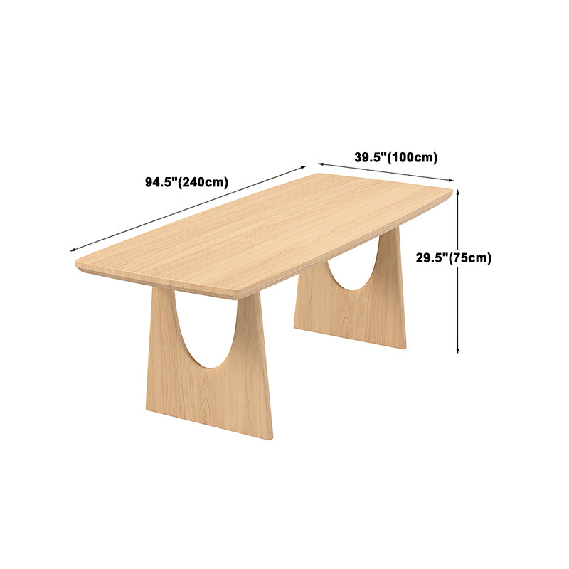 1/2/4/5/7 Pieces Rectangle Dining Set Solid Wood Dining Table with Wooden Chairs