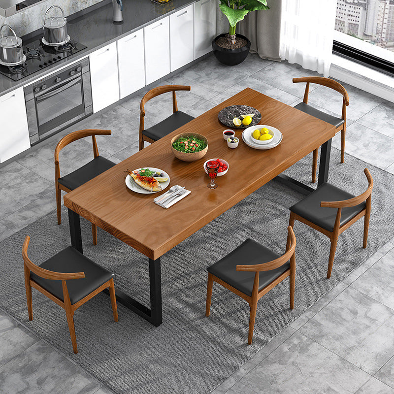 Modern Style Rectangle Wood Table Set 1/2/7 Pieces Dining Set for Home