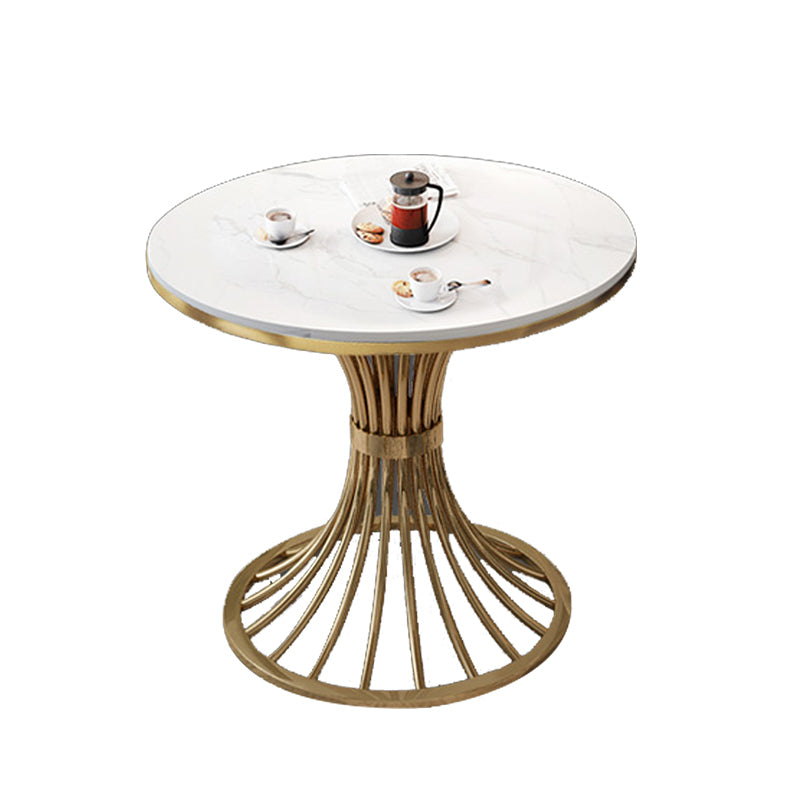 Glam Style Sintered Stone Dining Set Round 1/5 Pieces Dining Table Set for Home Use