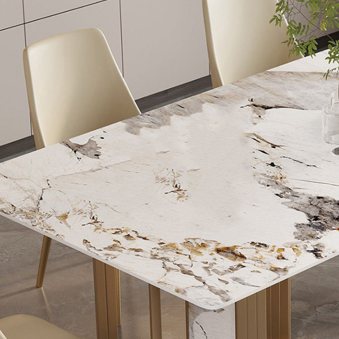 Glam Style Rectangle Table Set 1/4/5/7 Pieces Dining Set for Kitchen