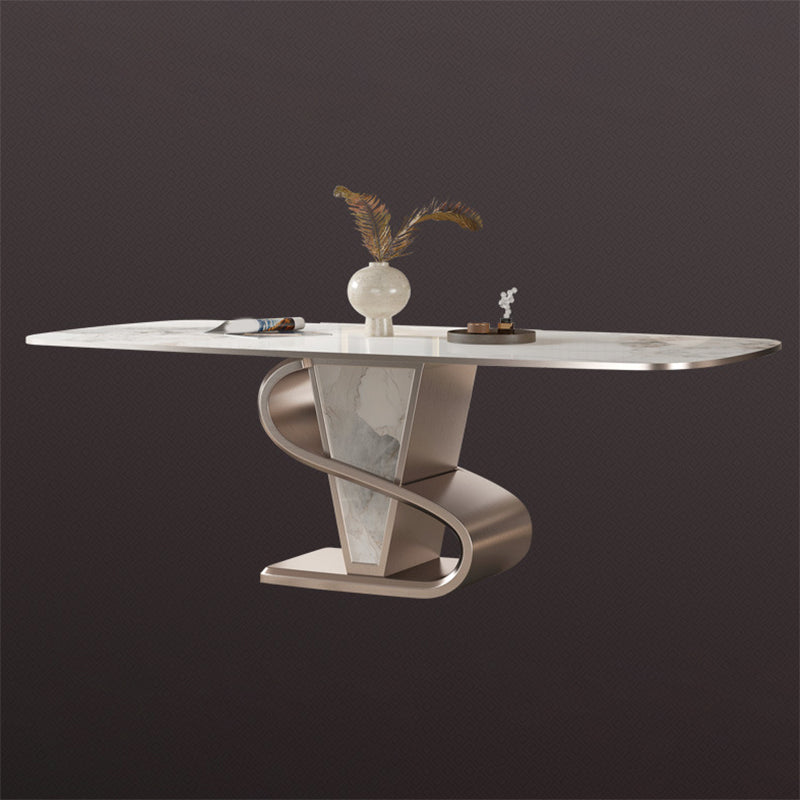 Designer Style 1/4/5/6/7/9 Pieces Dining Table Set Rectangle Sintered Stone Top Table Set