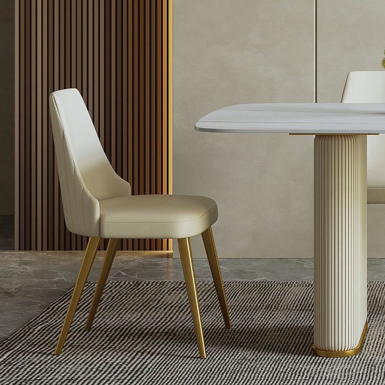 Glam Rectangle Table Set 1/2/5/7 Pieces Dining Set for Kitchen