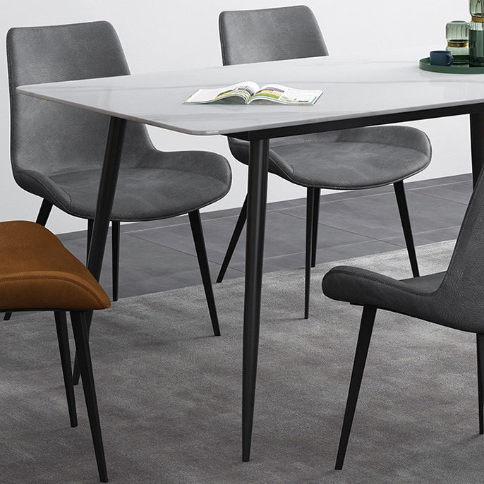 Contemporary Rectangle Table Set 1/4/5/7 Pieces Dining Set for Home Use