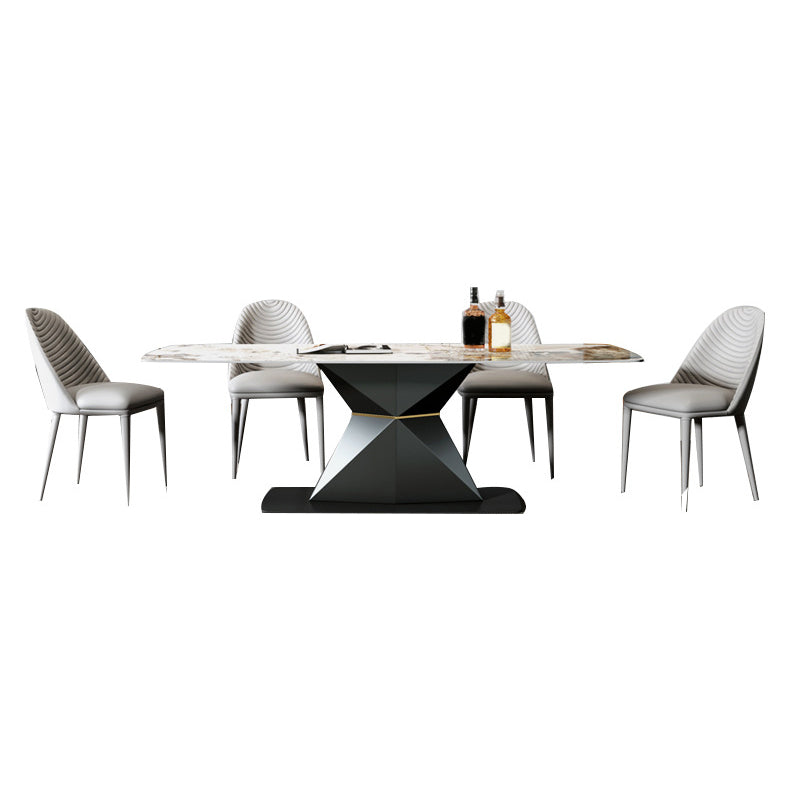 Designer Style 1/4/5/7 Pieces Rectangle Dining Set Sintered Stone Top Dinette Table Set