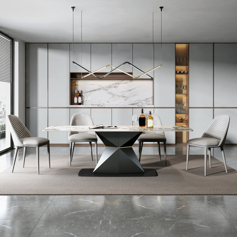 Designer Style 1/4/5/7 Pieces Rectangle Dining Set Sintered Stone Top Dinette Table Set