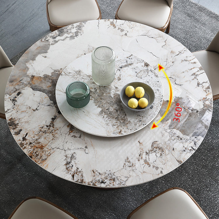 Modern Style Sintered Stone Dining Set Wood 1/4/5/7 Pieces Dining Set for Dining Areas